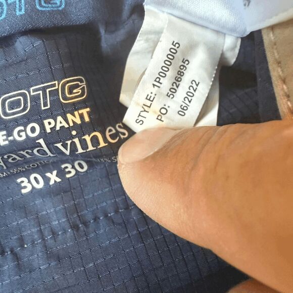 Vineyard Vines Men's Performance On The Go Straight Chino Pants Khaki Size 30x30 - Picture 5 of 7